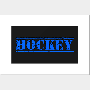 HOCKEY BOLD ENFORCER TEXT Posters and Art